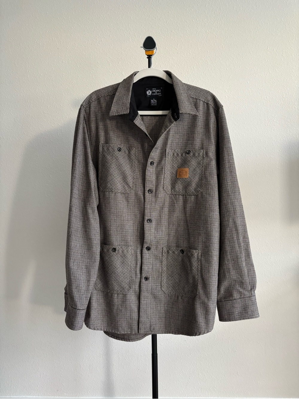 Crooks & Castles Wool Blend Overshirt Shirt Jacket Houndstooth 2XL